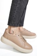 PANTOFI SPORT TAUPE PIELE NATURALA 6S7751
