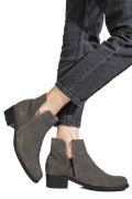 GHETE GRI PIELE NATURALA INTOARSA 0S7726