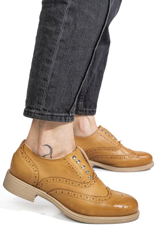 Pantofi maro piele naturala 5s7758-005
