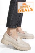 MOCASINI BEJ PIELE NATURALA 4S77250