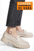 MOCASINI BEJ PIELE NATURALA 4S77250