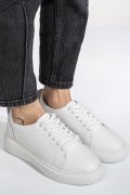 PANTOFI SPORT ALBI PIELE NATURALA 6S7751