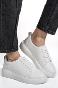 PANTOFI SPORT ALBI PIELE NATURALA 6S7751