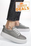 PANTOFI SPORT GRI PIELE NATURALA 2S7721