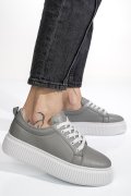 PANTOFI SPORT GRI PIELE NATURALA 2S7721