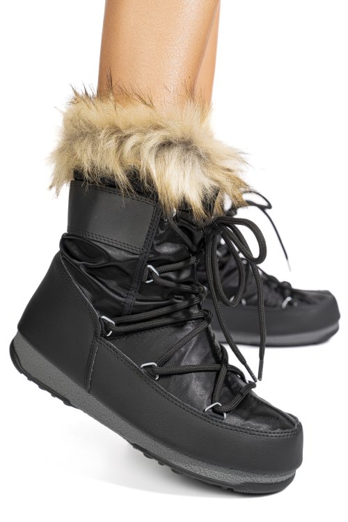 Ghete negre talpa gri ms77b002