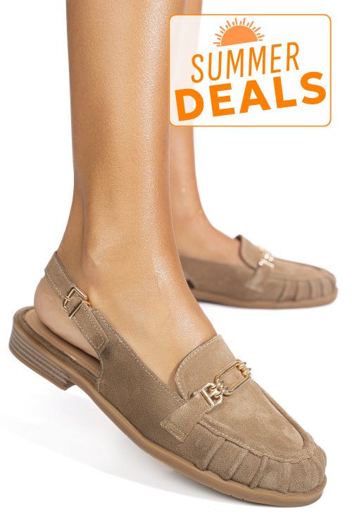 Pantofi taupe piele naturala intoarsa as773746
