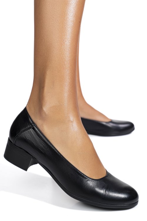Pantofi negri piele naturala 1s7771