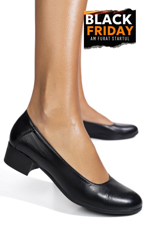 Pantofi negri piele naturala 1s7771