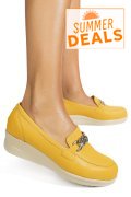 PANTOFI GALBENI PIELE NATURALA 1S77299
