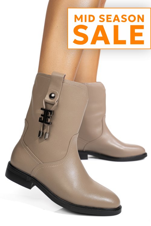 Cizme khaki piele naturala ss77n5010