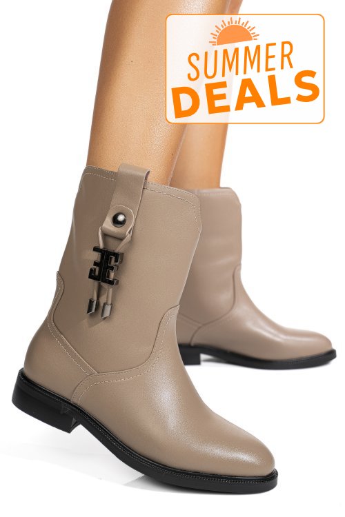 Cizme khaki piele naturala ss77n5010