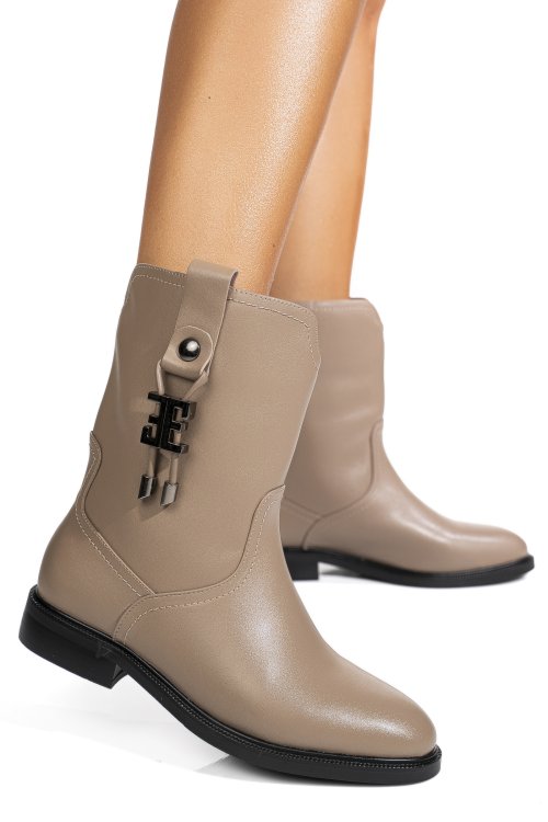 Cizme khaki piele naturala ss77n5010