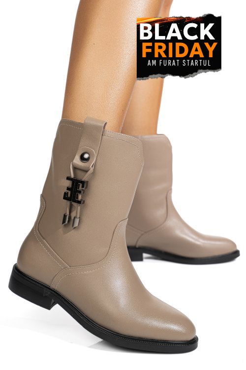 Cizme khaki piele naturala ss77n5010