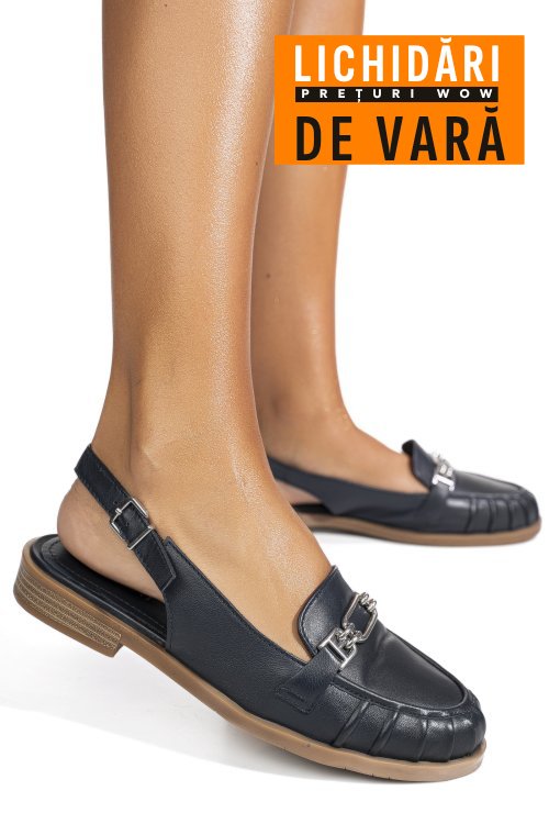 Pantofi bleumarin piele naturala as773746