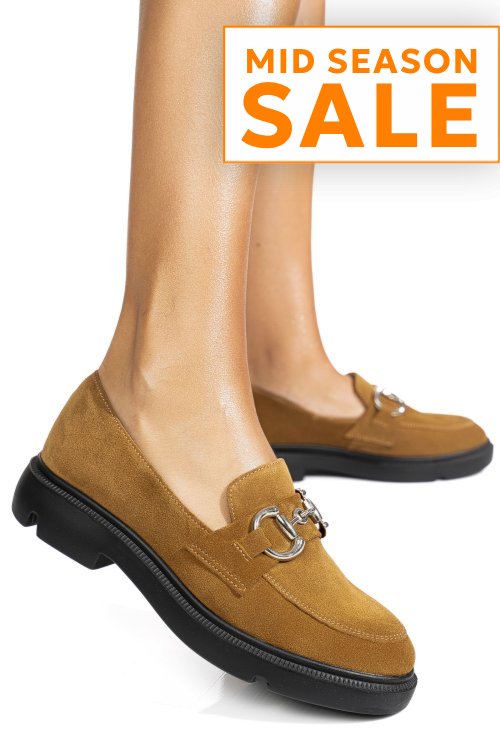 Mocasini maro piele naturala intoarsa 1s77243