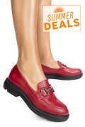 MOCASINI ROSII PIELE NATURALA 1S77243