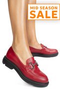 MOCASINI ROSII PIELE NATURALA 1S77243