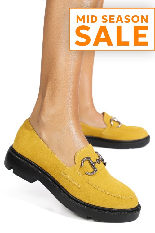 Mocasini galbeni piele naturala intoarsa 1s77243