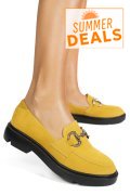 MOCASINI GALBENI PIELE NATURALA INTOARSA 1S77243