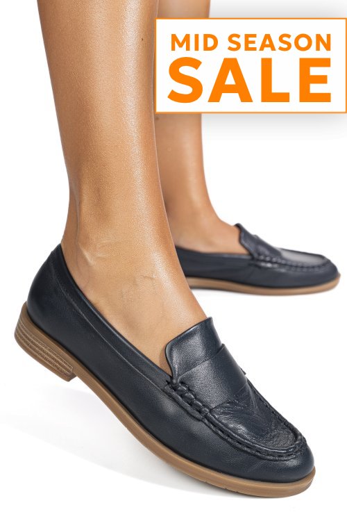 Mocasini bleumarin piele naturala  as773741