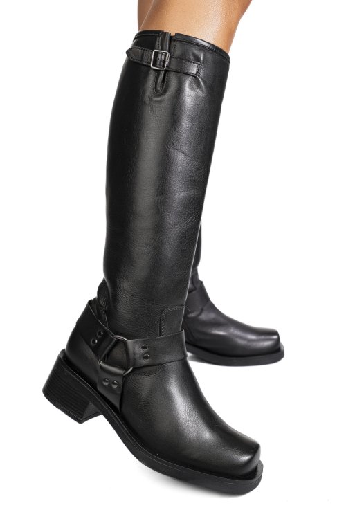 Cizme negre piele naturala ss77tiv