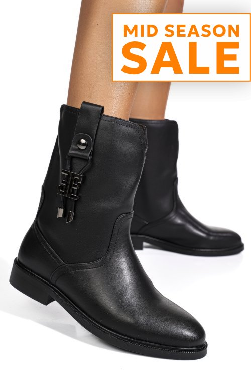 Cizme negre piele naturala ss77n5010