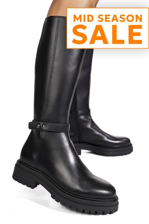 Cizme negre piele naturala wb405h11