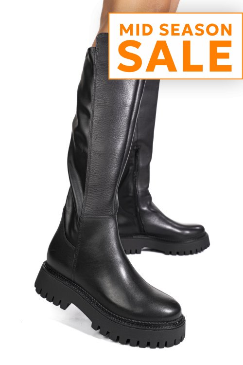 Cizme negre piele naturala wb401h39
