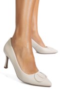 PANTOFI BEJ PIELE NATURALA GPC10A125