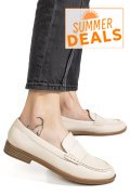 MOCASINI BEJ PIELE NATURALA AS773741