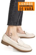 MOCASINI BEJ PIELE NATURALA AS773741