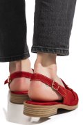 PANTOFI ROSII PIELE NATURALA INTOARSA AS773746