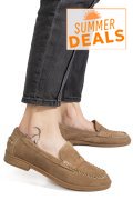 MOCASINI TAUPE PIELE NATURALA INTOARSA AS77190