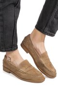 MOCASINI TAUPE PIELE NATURALA INTOARSA AS77190