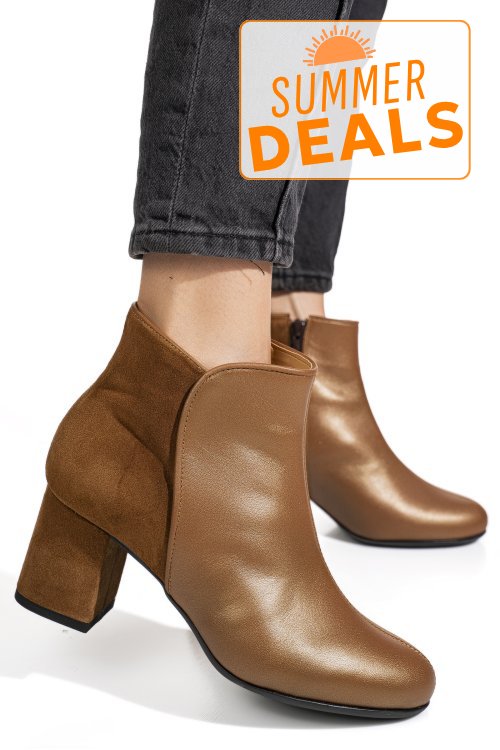 Botine dama piele naturala maro 7s7721b