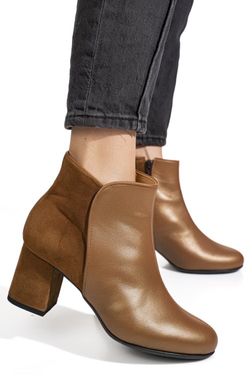 Botine dama piele naturala maro 7s7721b