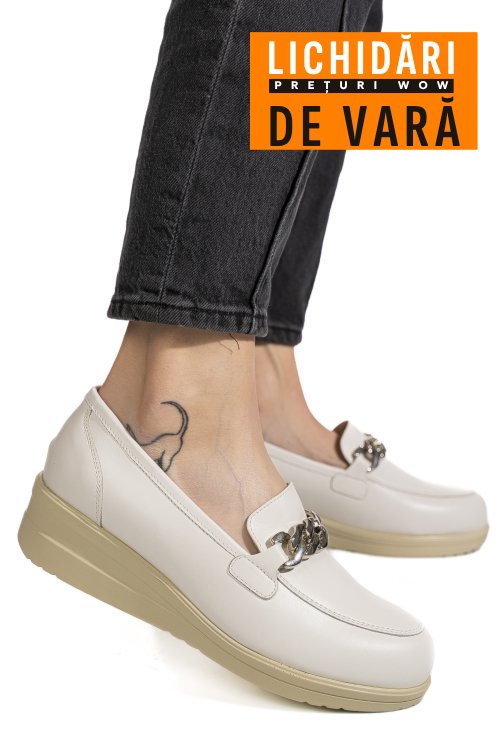 Pantofi albi piele naturala 1s77299b