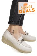 PANTOFI ALBI PIELE NATURALA 1S77299B