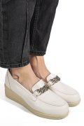 PANTOFI ALBI PIELE NATURALA 1S77299B