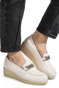 PANTOFI ALBI PIELE NATURALA 1S77299B