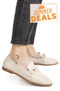 MOCASINI CREM PIELE NATURALA AS773093