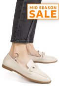 MOCASINI CREM PIELE NATURALA AS773093