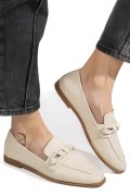 MOCASINI CREM PIELE NATURALA AS773093