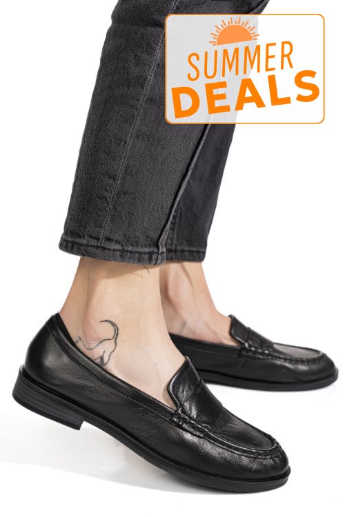 Mocasini negri piele naturala as773741