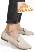 MOCASINI BEJ PIELE NATURALA AS772346