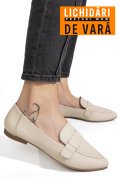 MOCASINI BEJ PIELE NATURALA AS772346