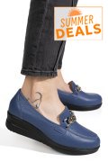 PANTOFI ALBASTRI PIELE NATURALA 1S77299B