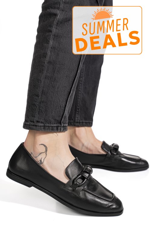 Mocasini negri piele naturala as773093