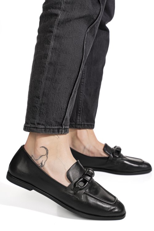 Mocasini negri piele naturala as773093